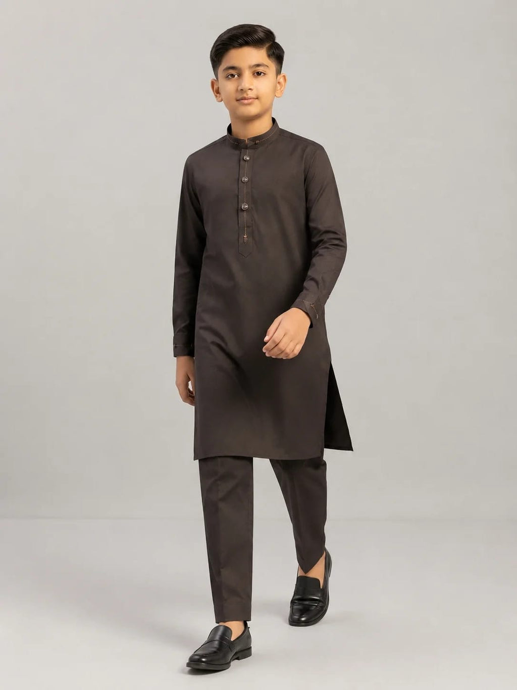 K-3 DARK-BROWN KURTA PAJAMA