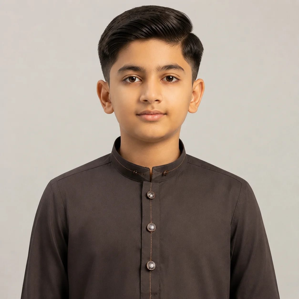 K-3 DARK-BROWN KURTA PAJAMA