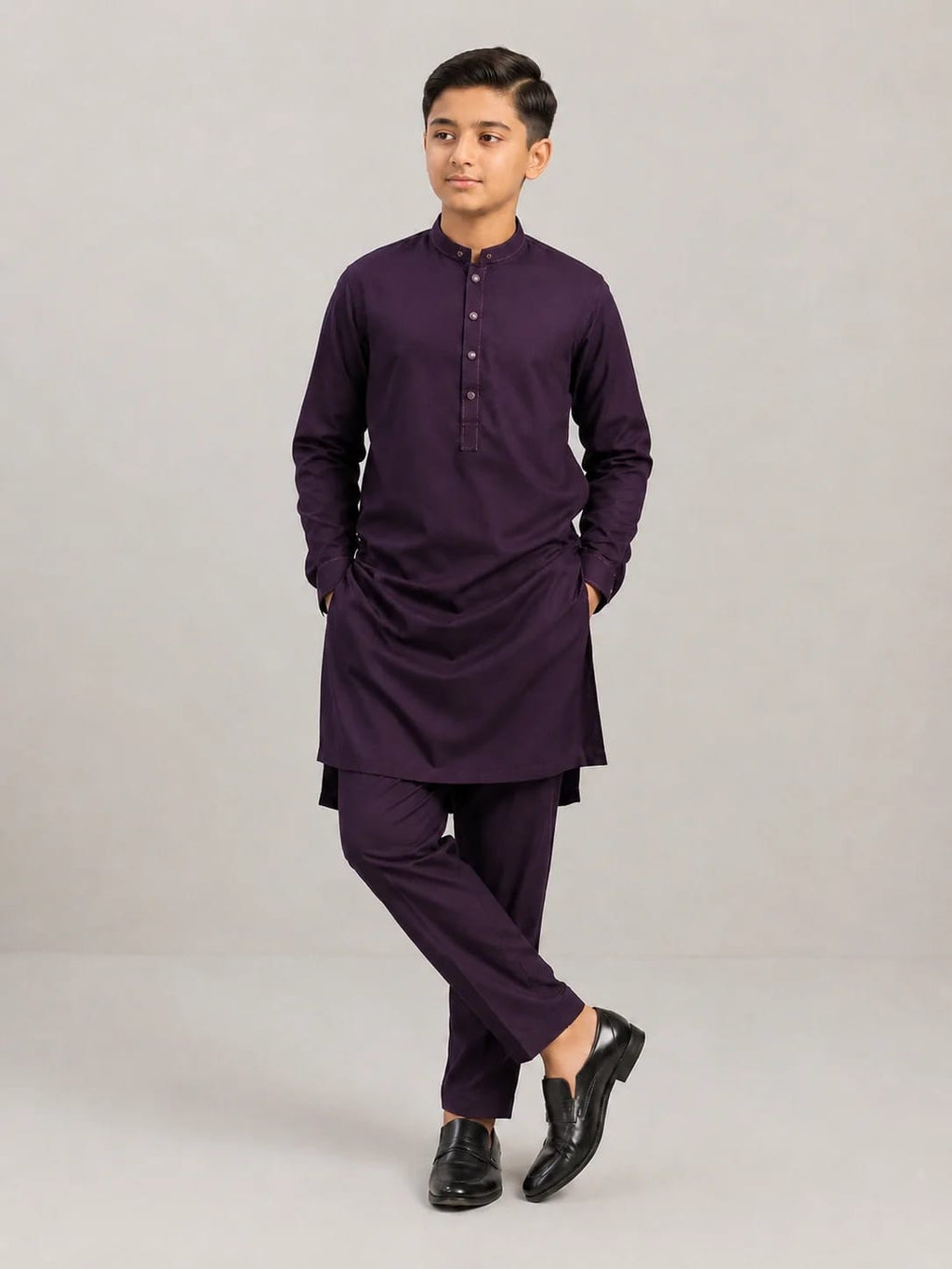 K-3 DARK-MEHROON KURTA PAJAMA