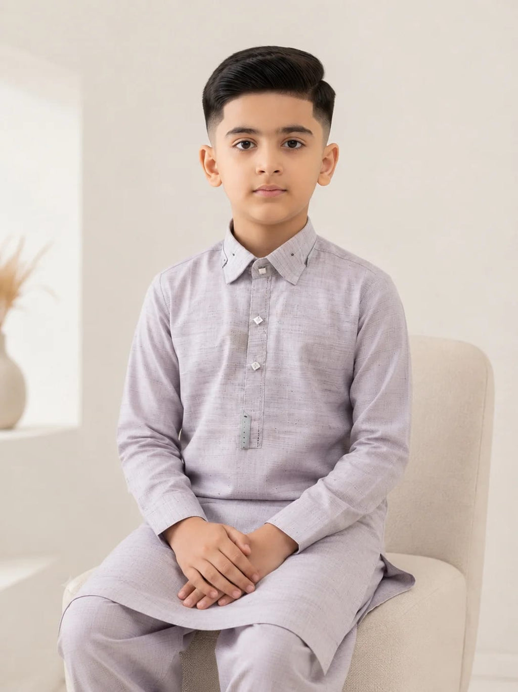 K-4 ASH-GREEN KAMEEZ SHALWAR