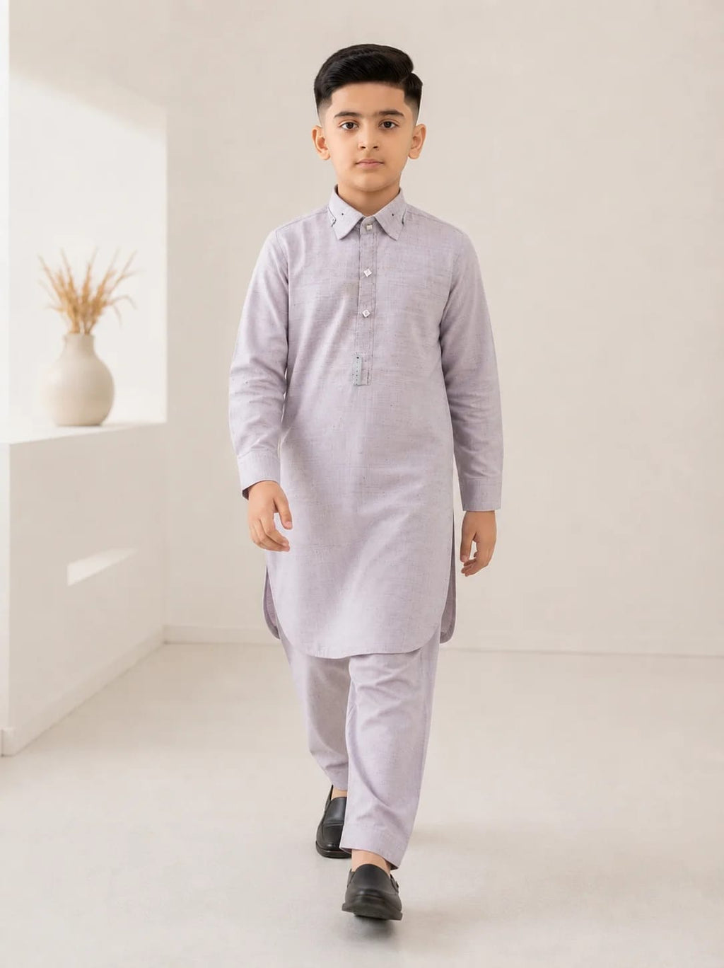 K-4 ASH-GREEN KAMEEZ SHALWAR
