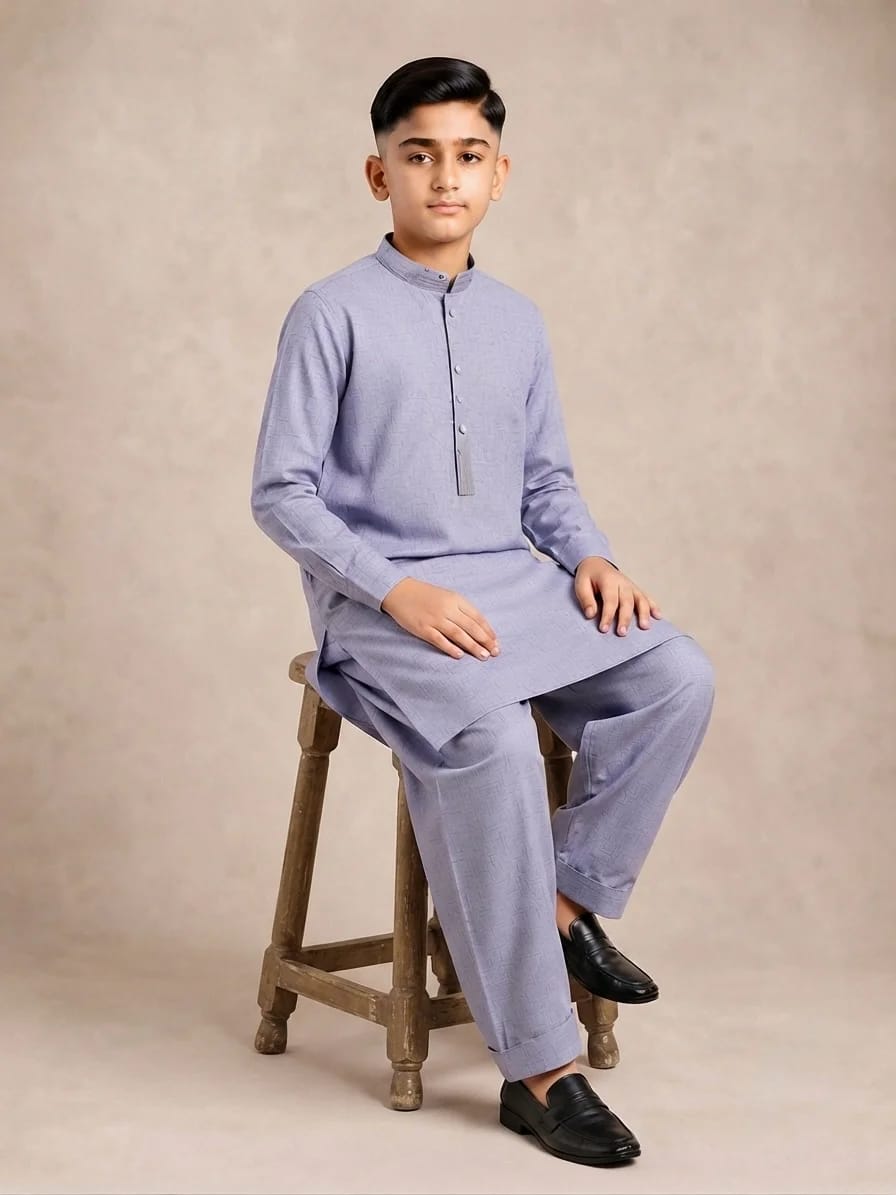 K-5 SMOKEY-GRAR KURTA SHALWAR