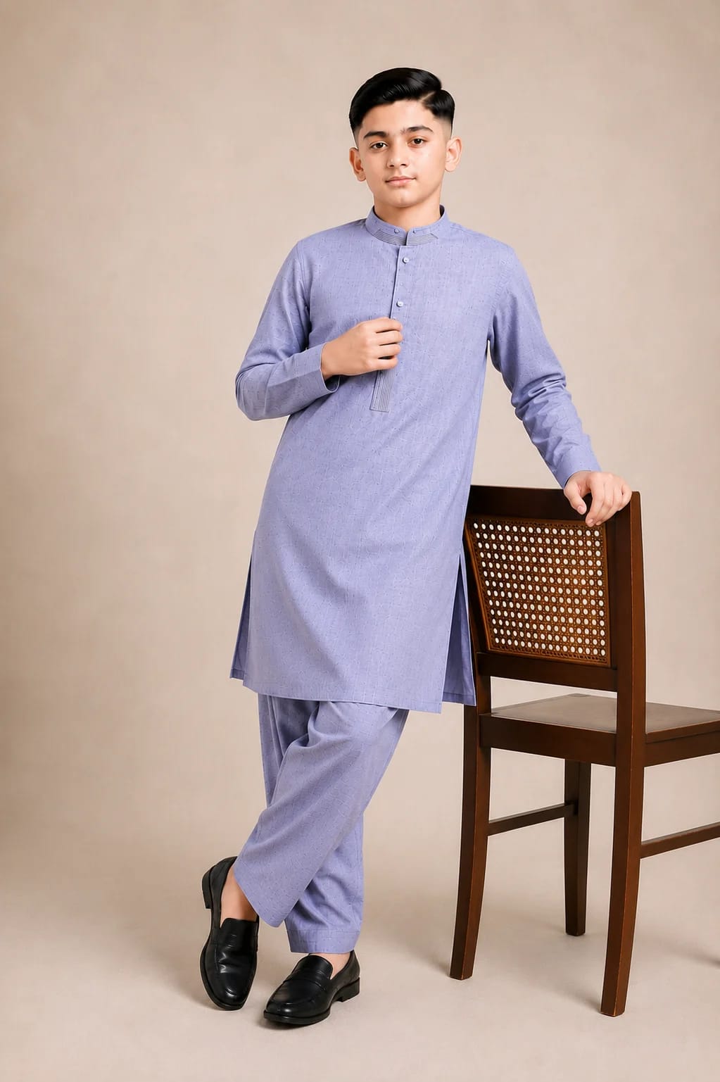 K-5 SMOKEY-GRAR KURTA SHALWAR
