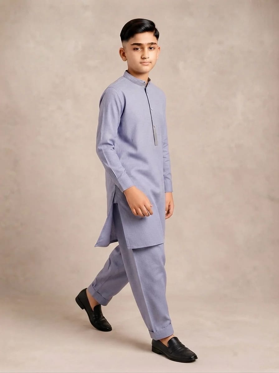 K-5 SMOKEY-GRAR KURTA SHALWAR