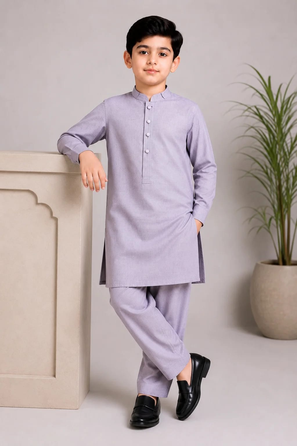 K-6 LILAC KURTA SHALWAR