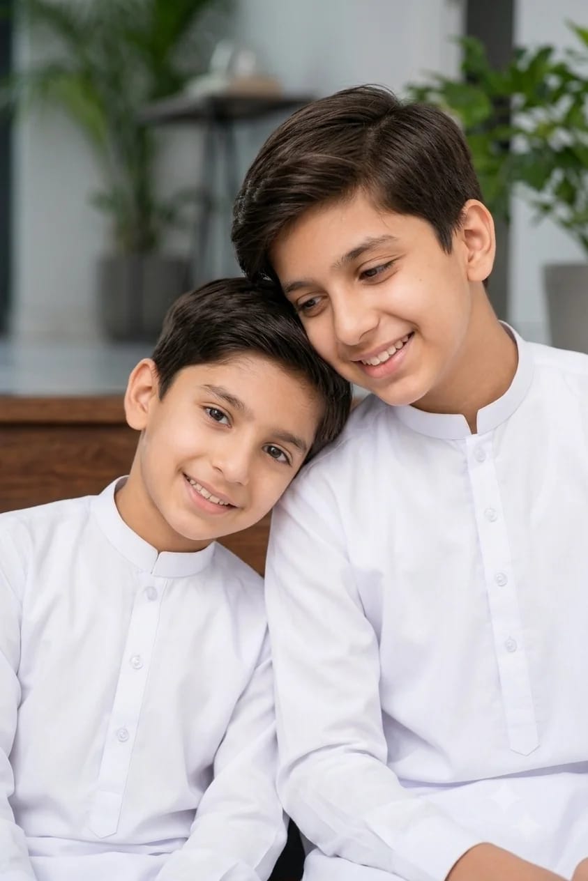 BOYS PURE WHITE KURTA SHALWAR / PAJAMA