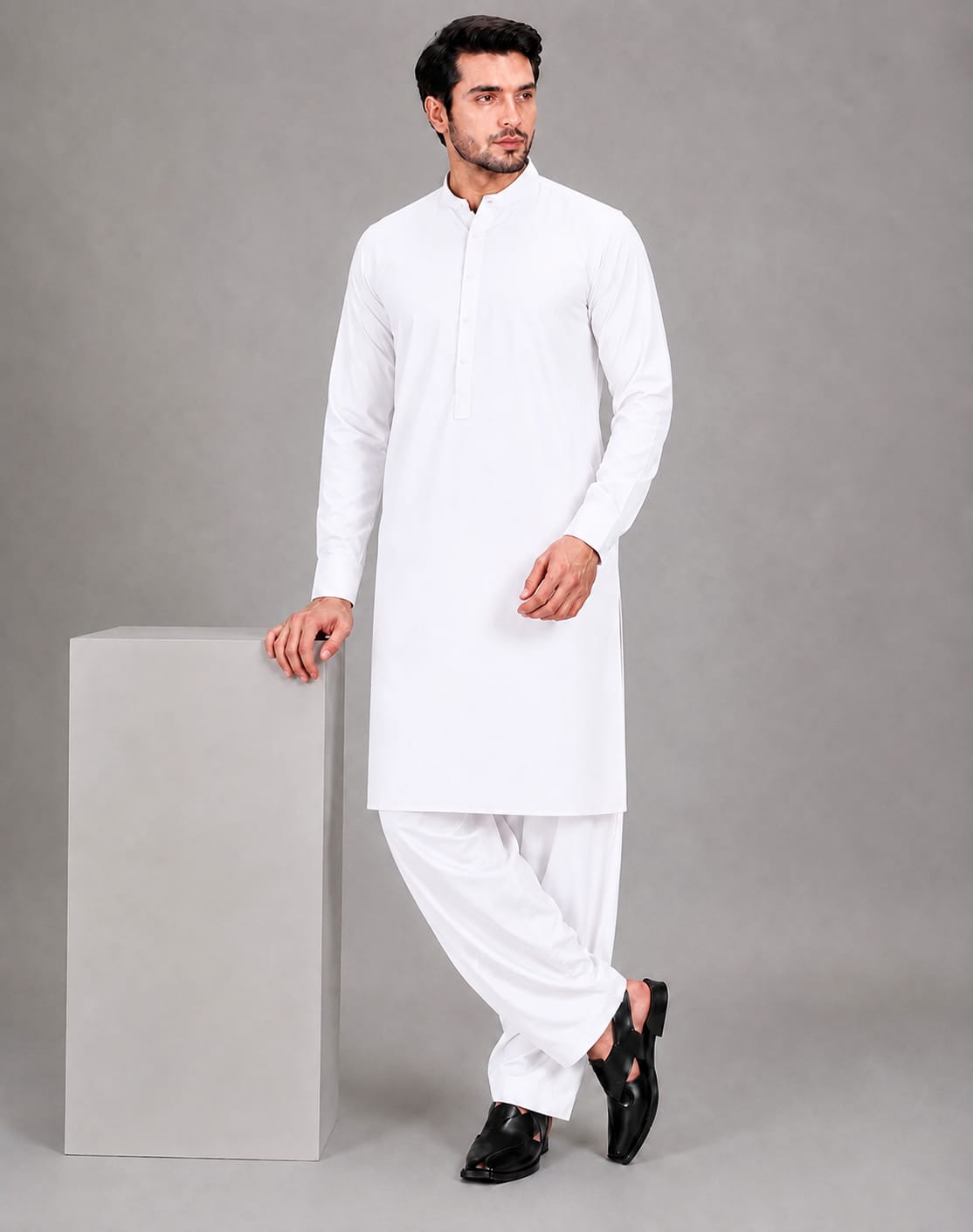 ANDAZ PURE WHITE KURTA SHALWAR