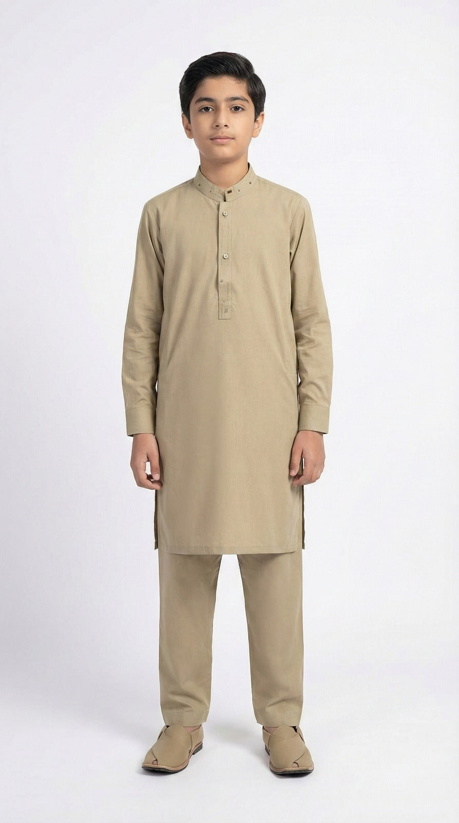 M-2 Kameez Shalwar Light Brown
