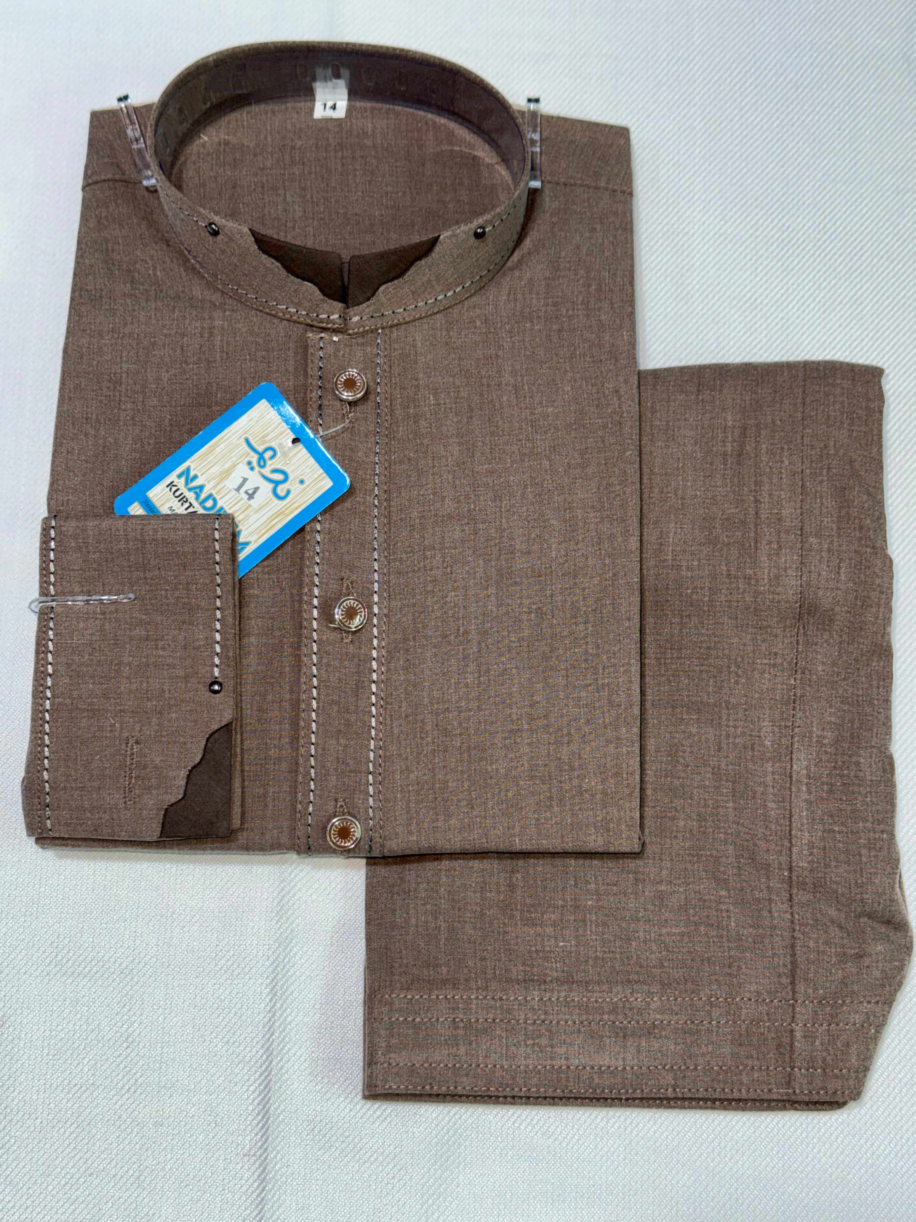 M-2 Kameez Shalwar Light Brown