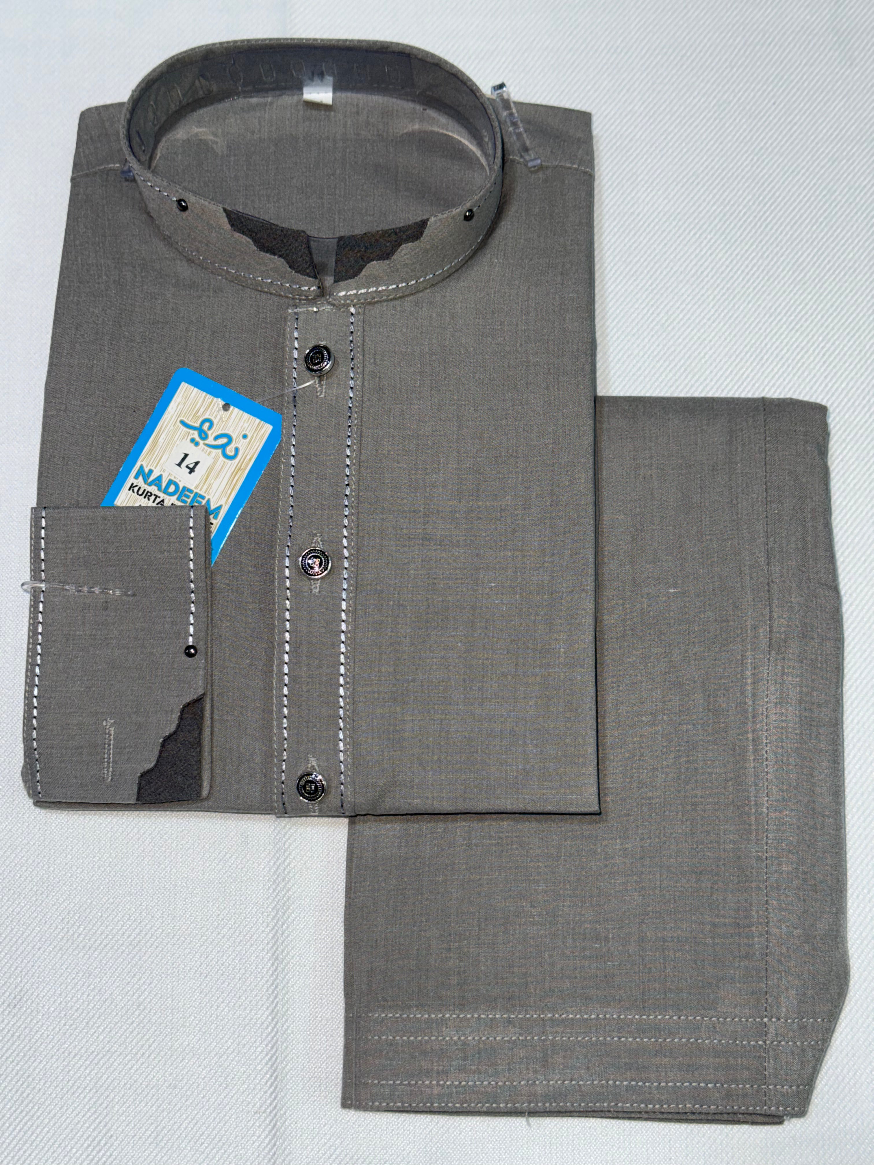 M-2 Kameez Shalwar Ash Gray