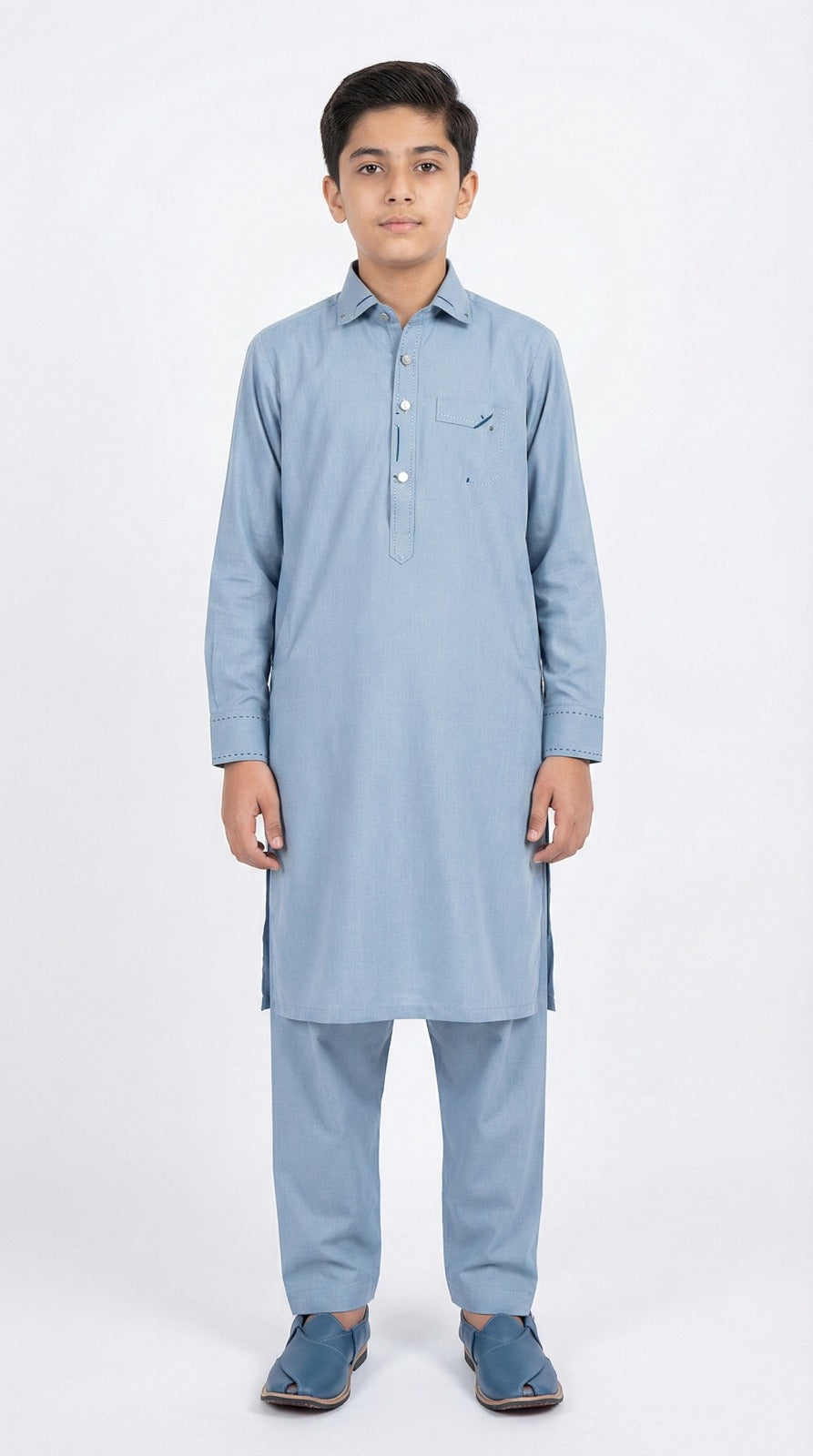 M-3 Kameez Shalwar Light Feroze