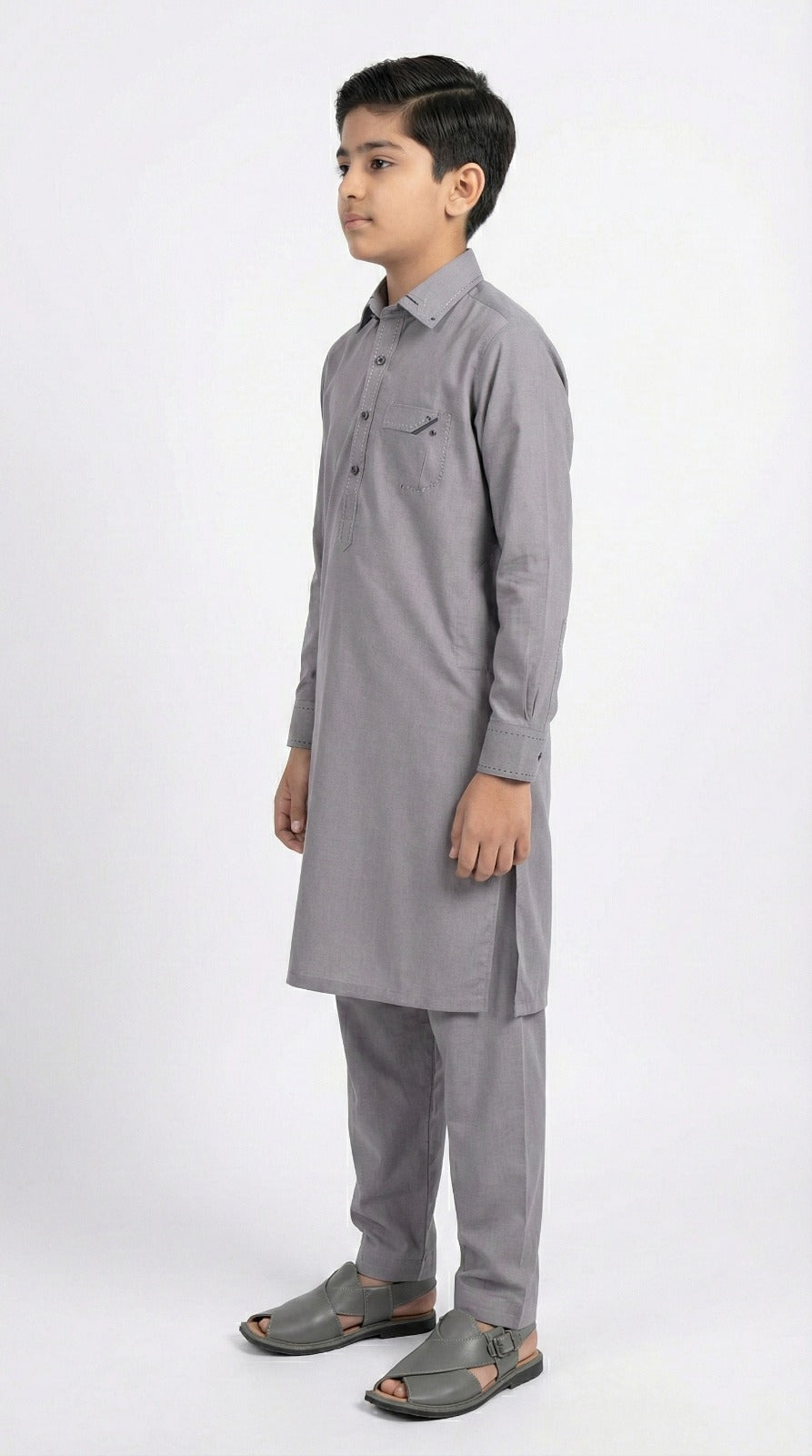 M-3 Kameez Shalwar Gray