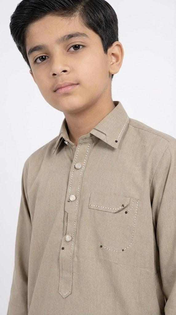 M-3 Kameez Shalwar Khaki