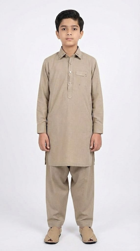 M-3 Kameez Shalwar Khaki