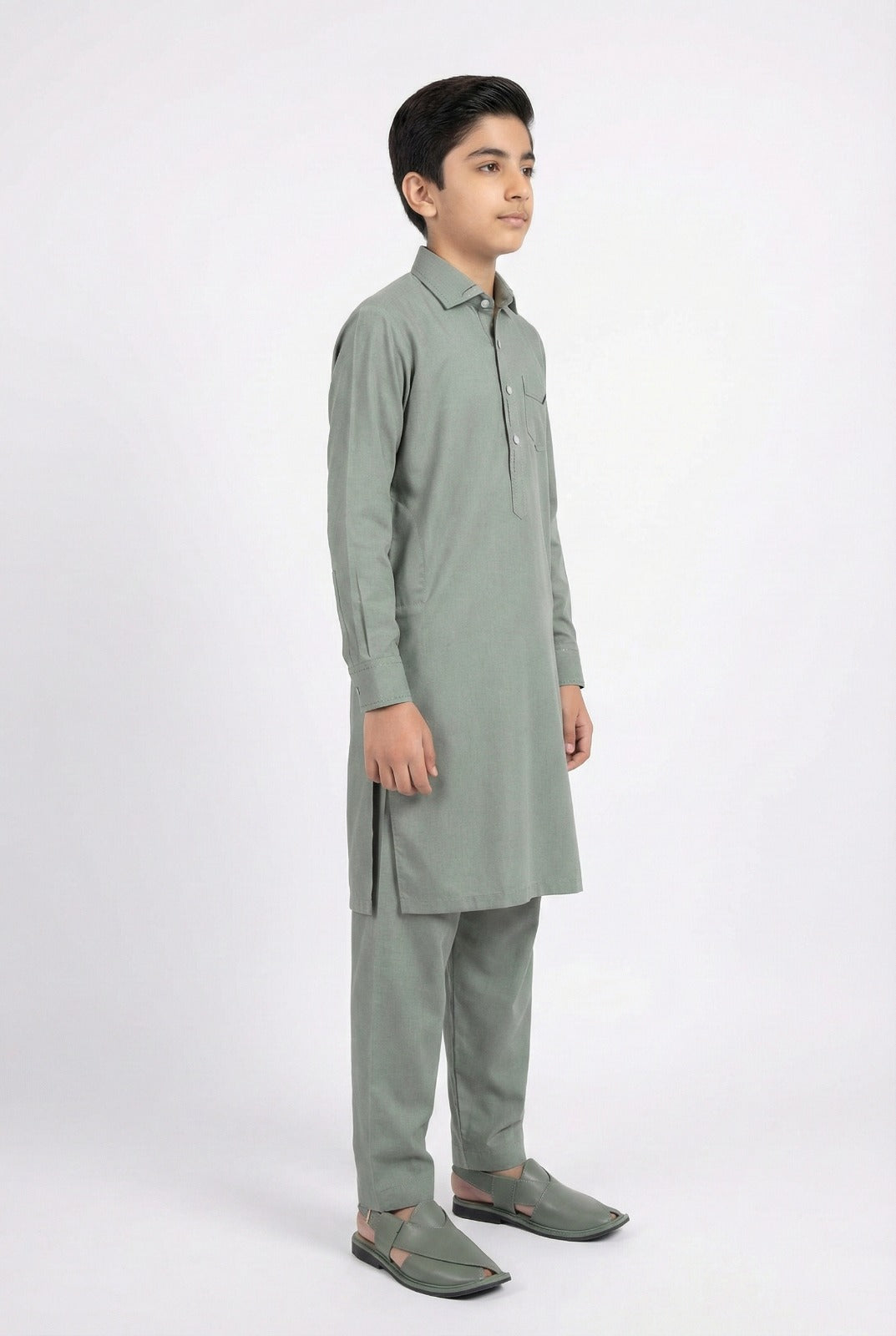 M-3 Kameez Shalwar Light Green
