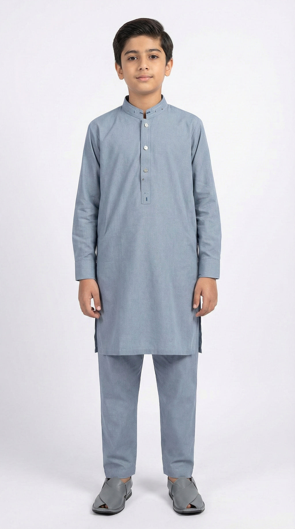 M-1 Kameez Shalwar Ash Blue