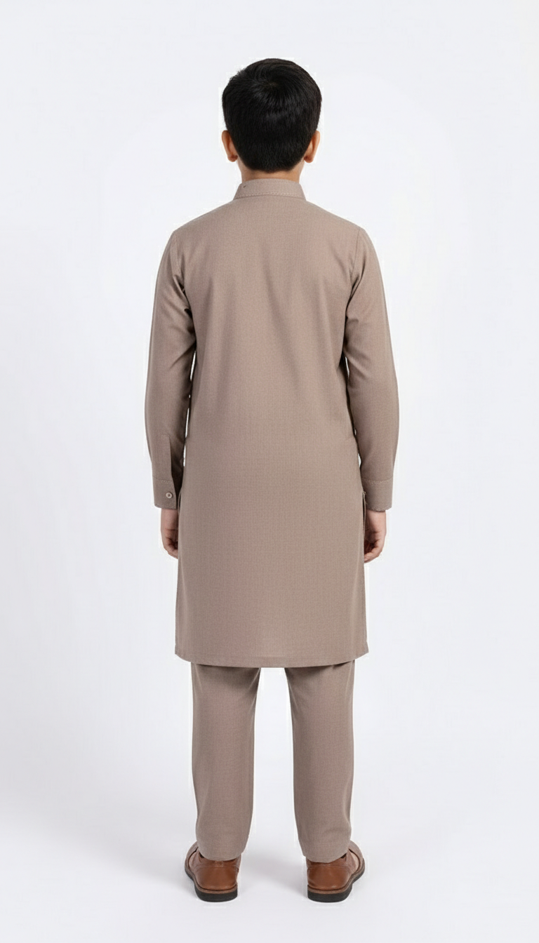 M-2 Kameez Shalwar Light Brown