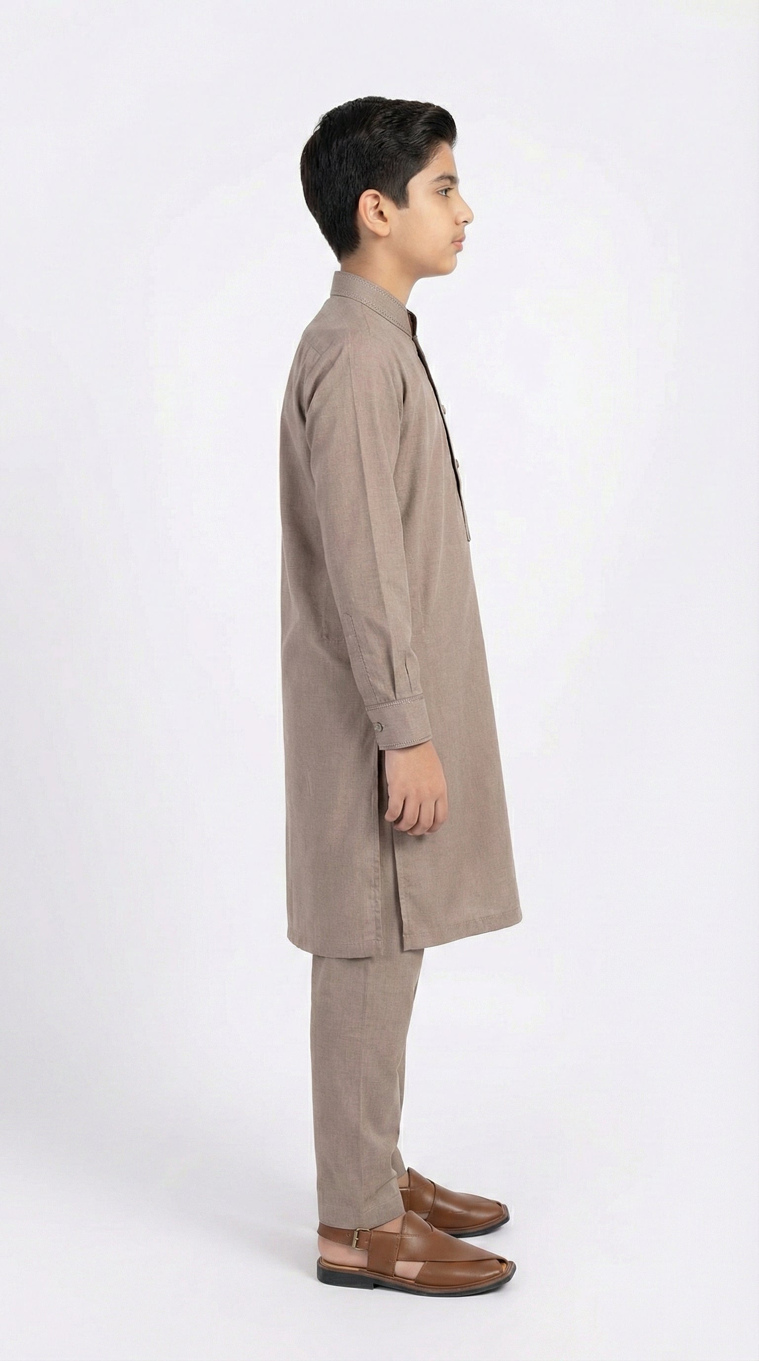 M-2 Kameez Shalwar Light Brown