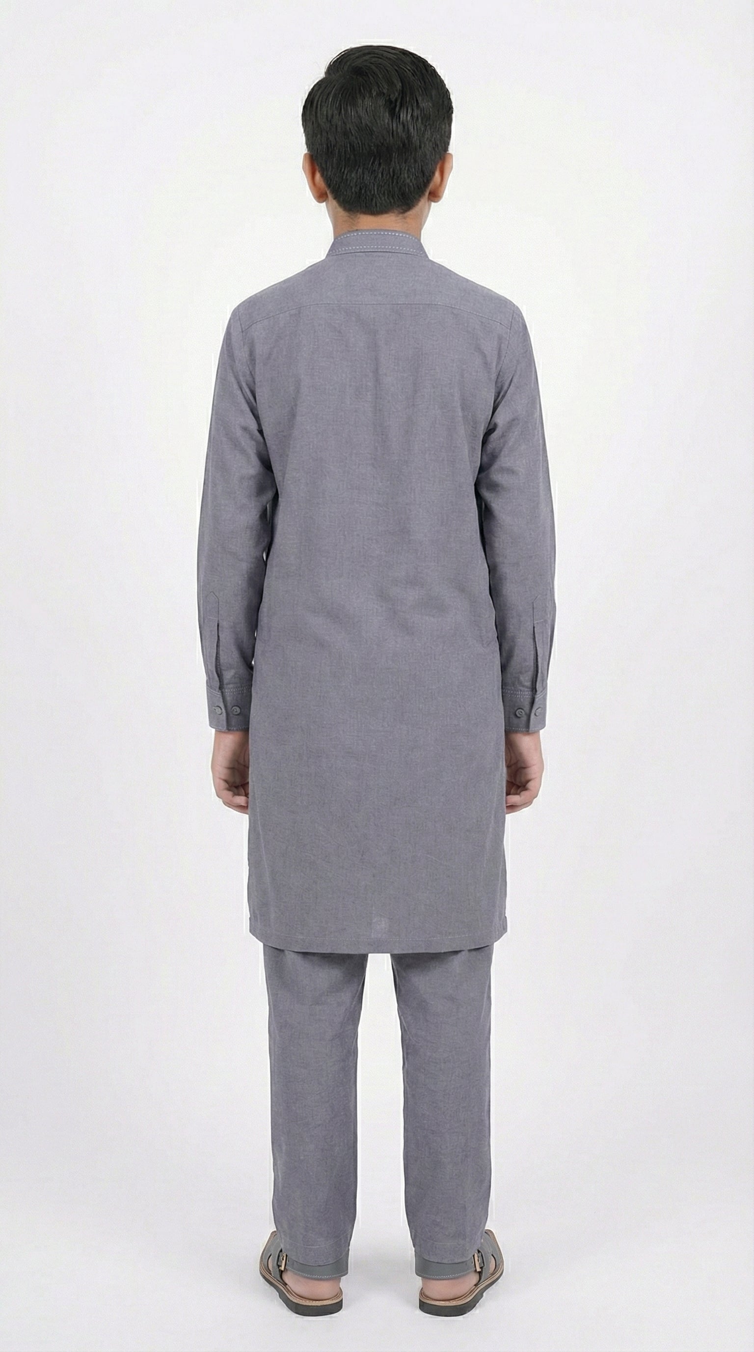 M-2 Kameez Shalwar Ash Blue