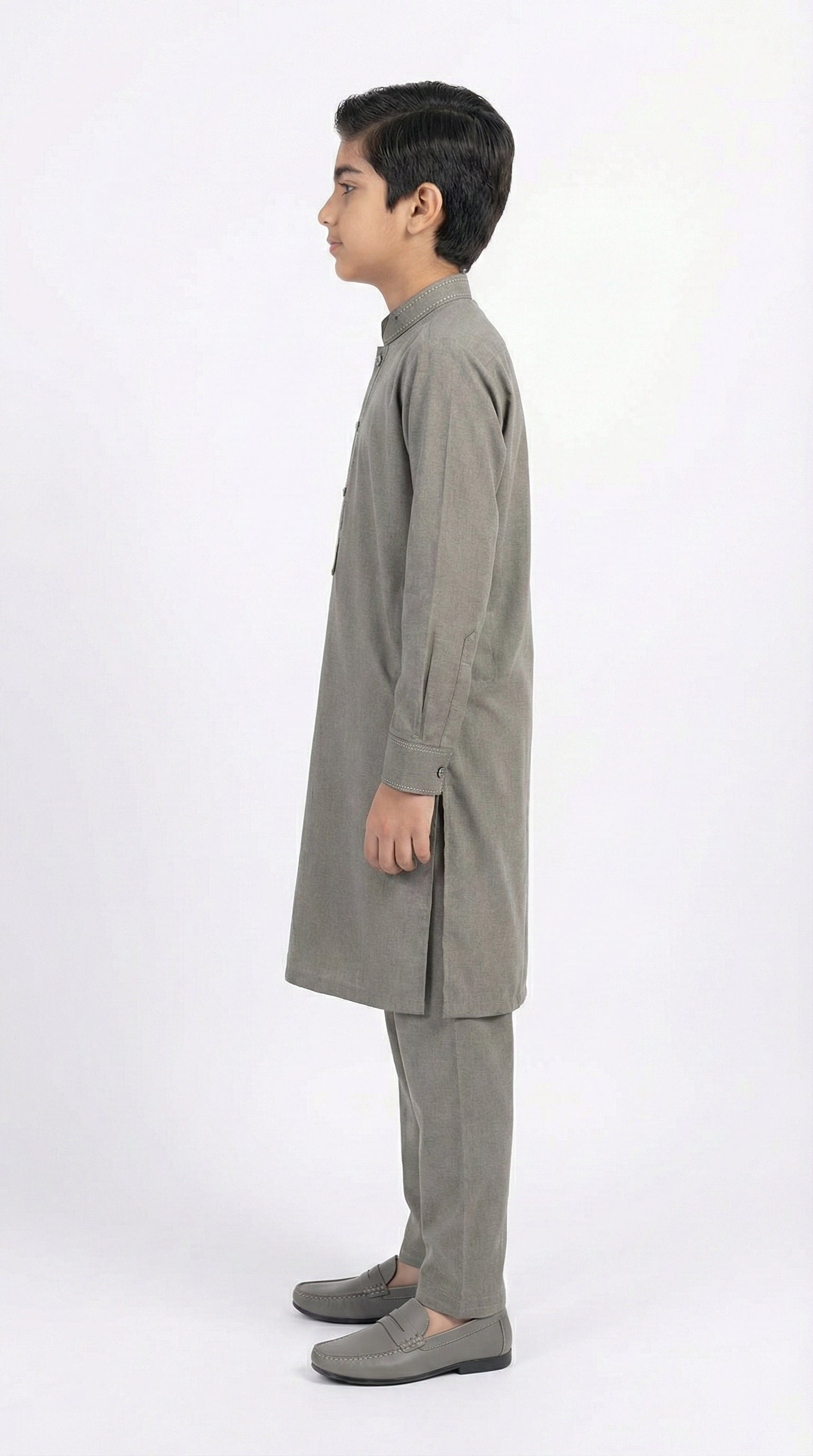 M-2 Kameez Shalwar Greenish Gray