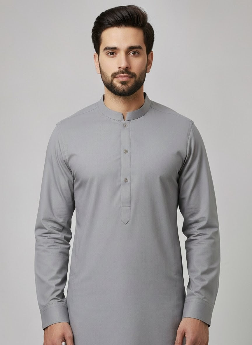 Minister 003 AshGray Kurta Pajama