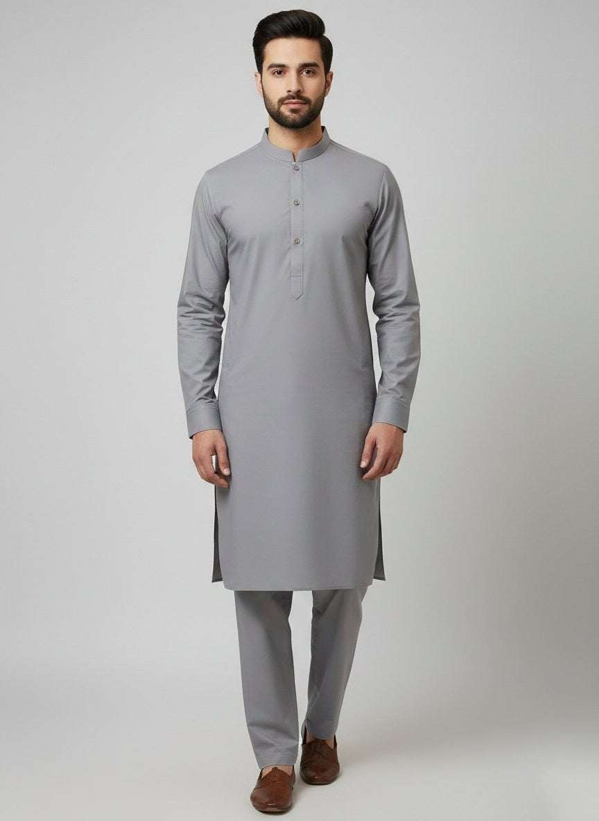 Minister 003 AshGray Kurta Pajama