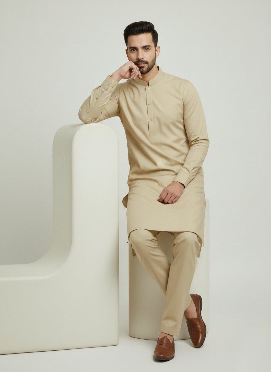 Minister 003 Khaki Kurta Pajama