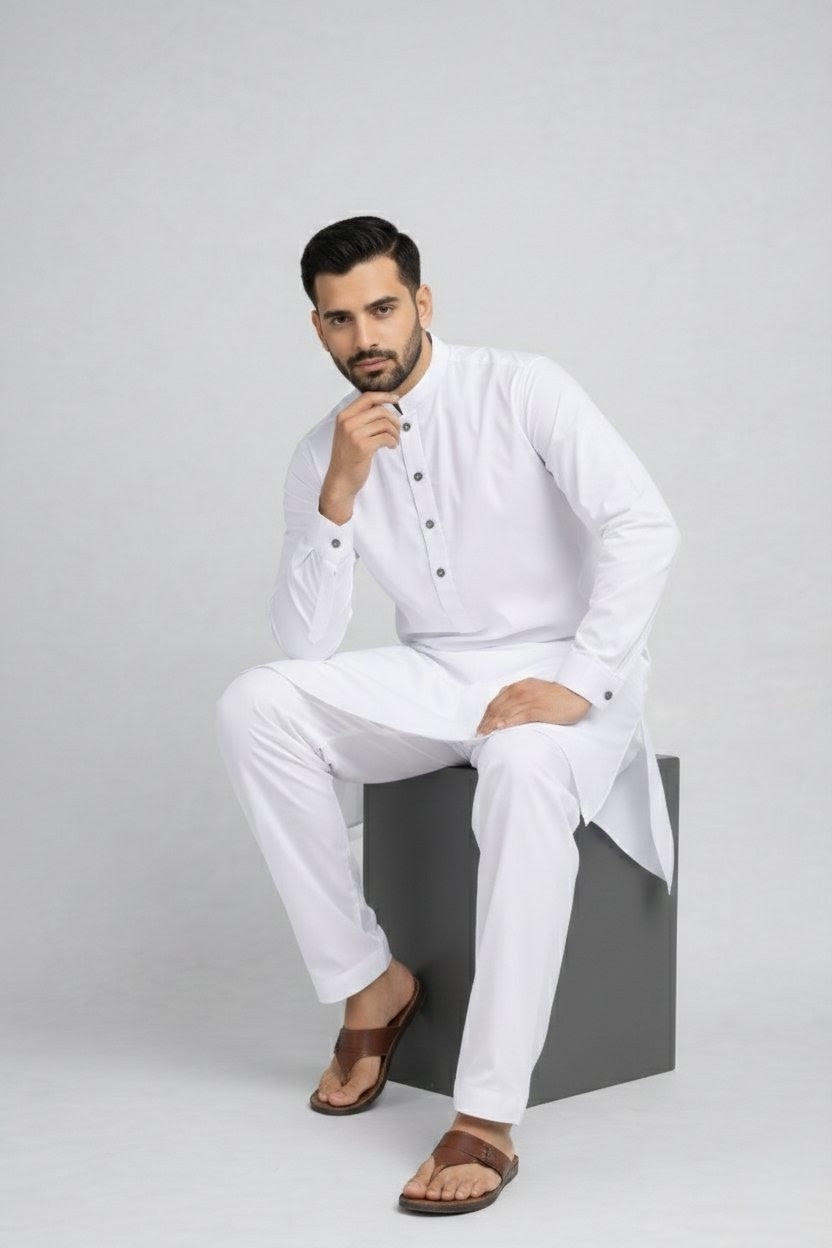 Minister 003 White Kurta Pajama