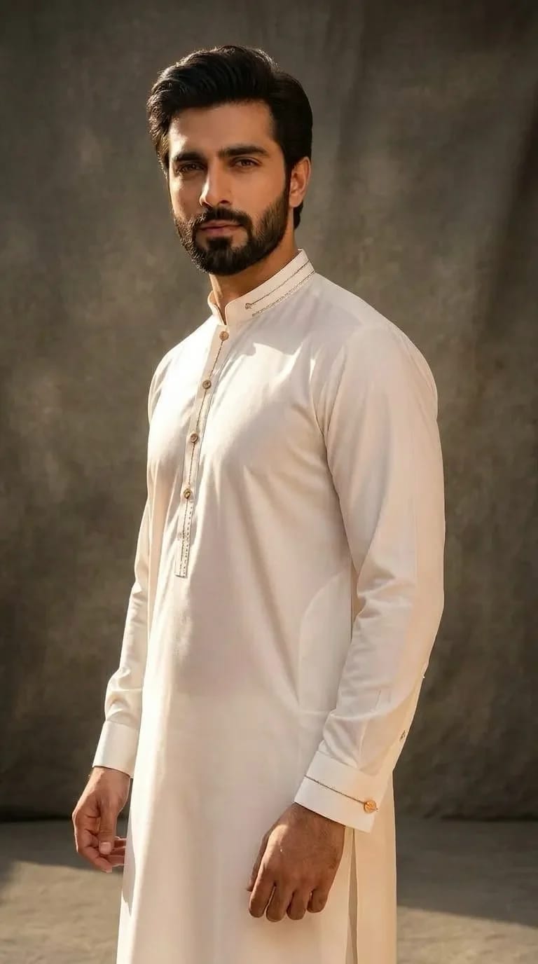 OFF-WHITE KURTA SHALWAR/PAJAMA