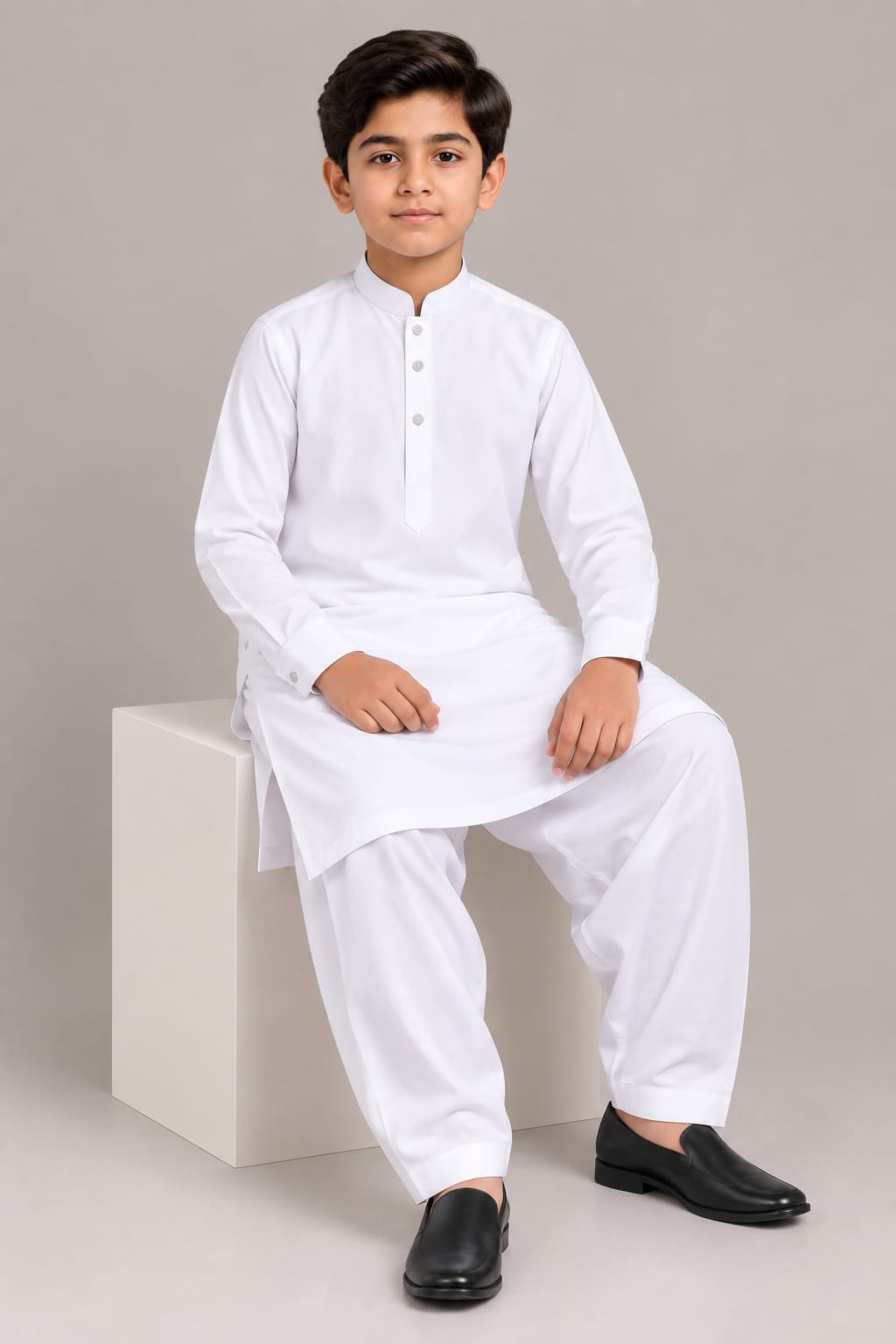 PS PURE WHITE KURTA SHALWAR