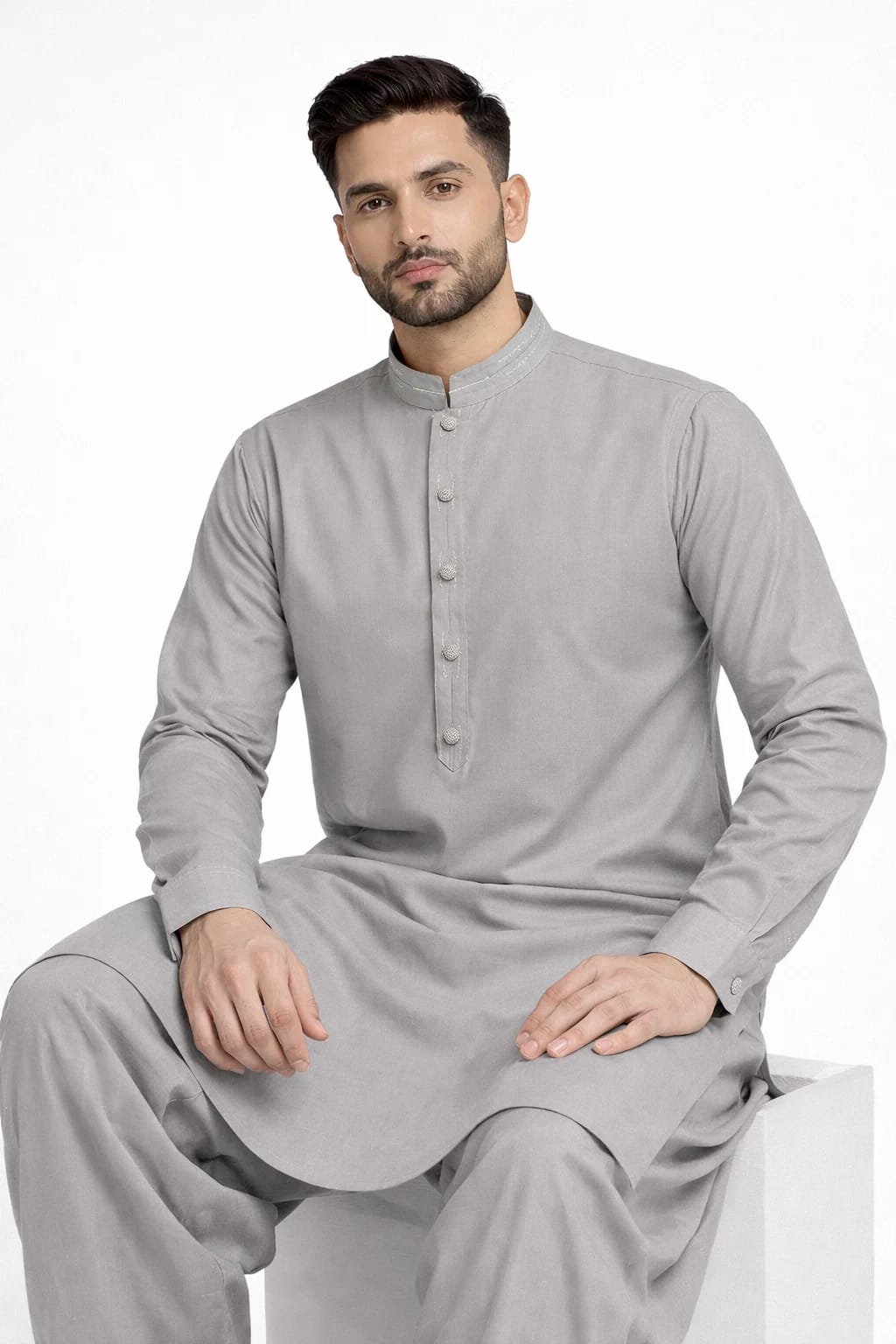 R-32 GRAY KURTA SHALWAR