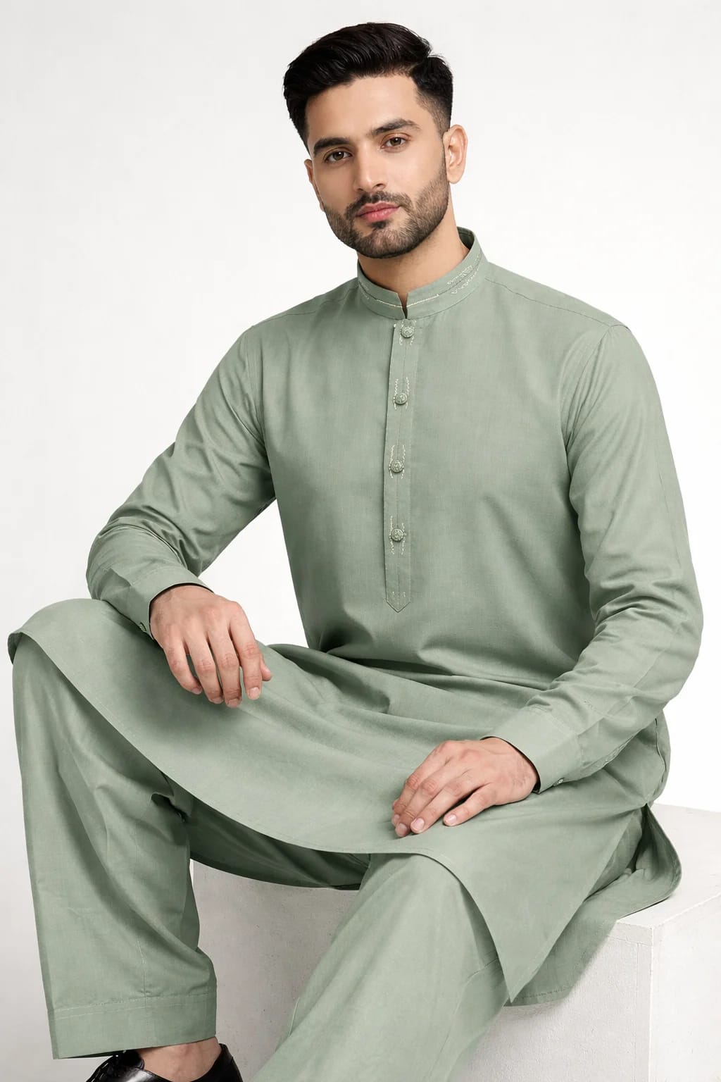 R-32 Green Kurta Shalwar