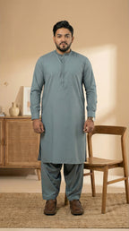E-29 BLUEISH-GRAY KURTA SHLAWAR