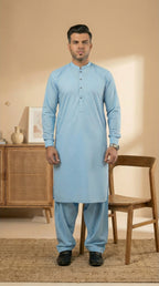 R-31 SKY-BLUE KURTA SHALWAR