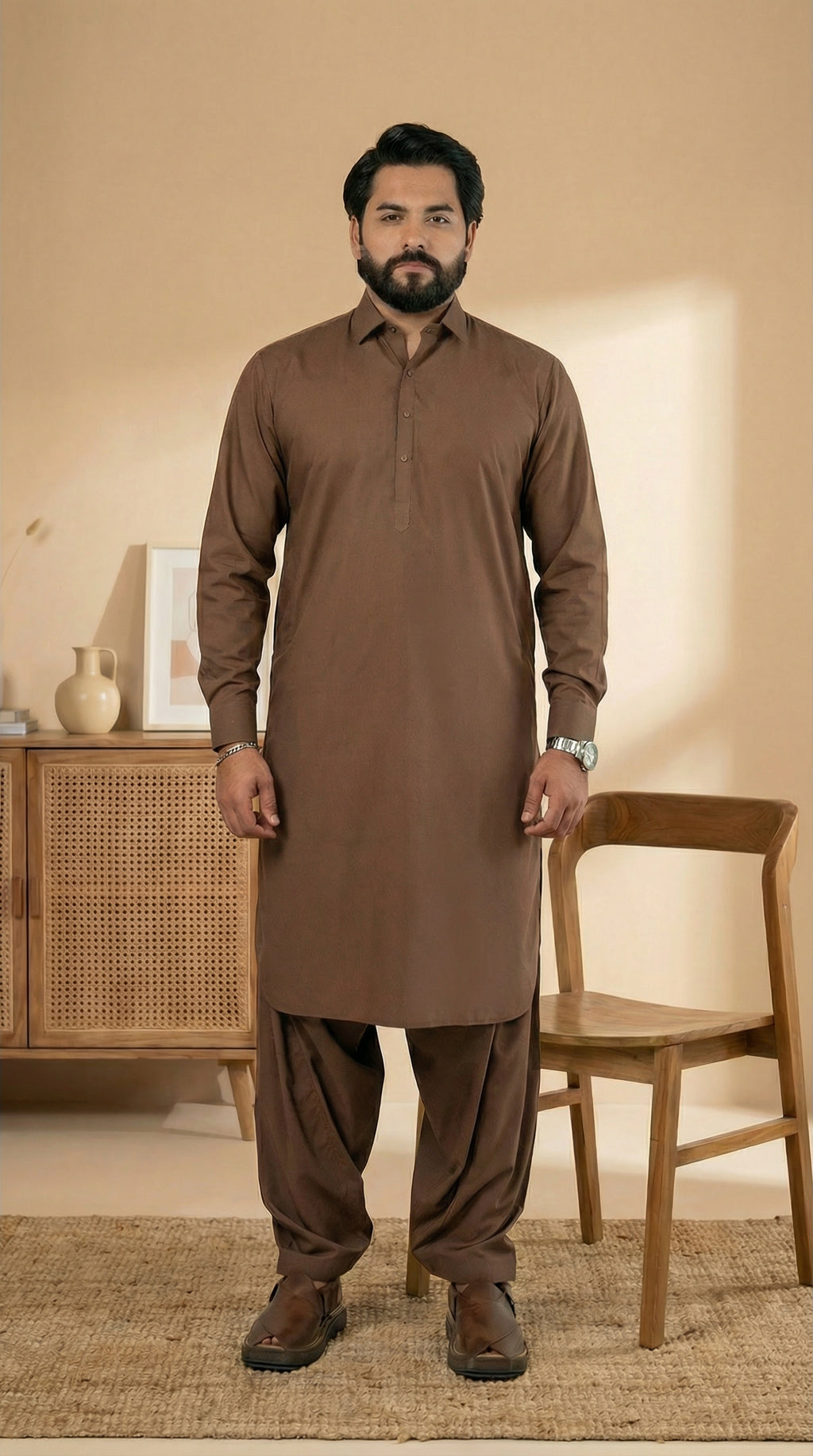 Minister-001 Leather Brown