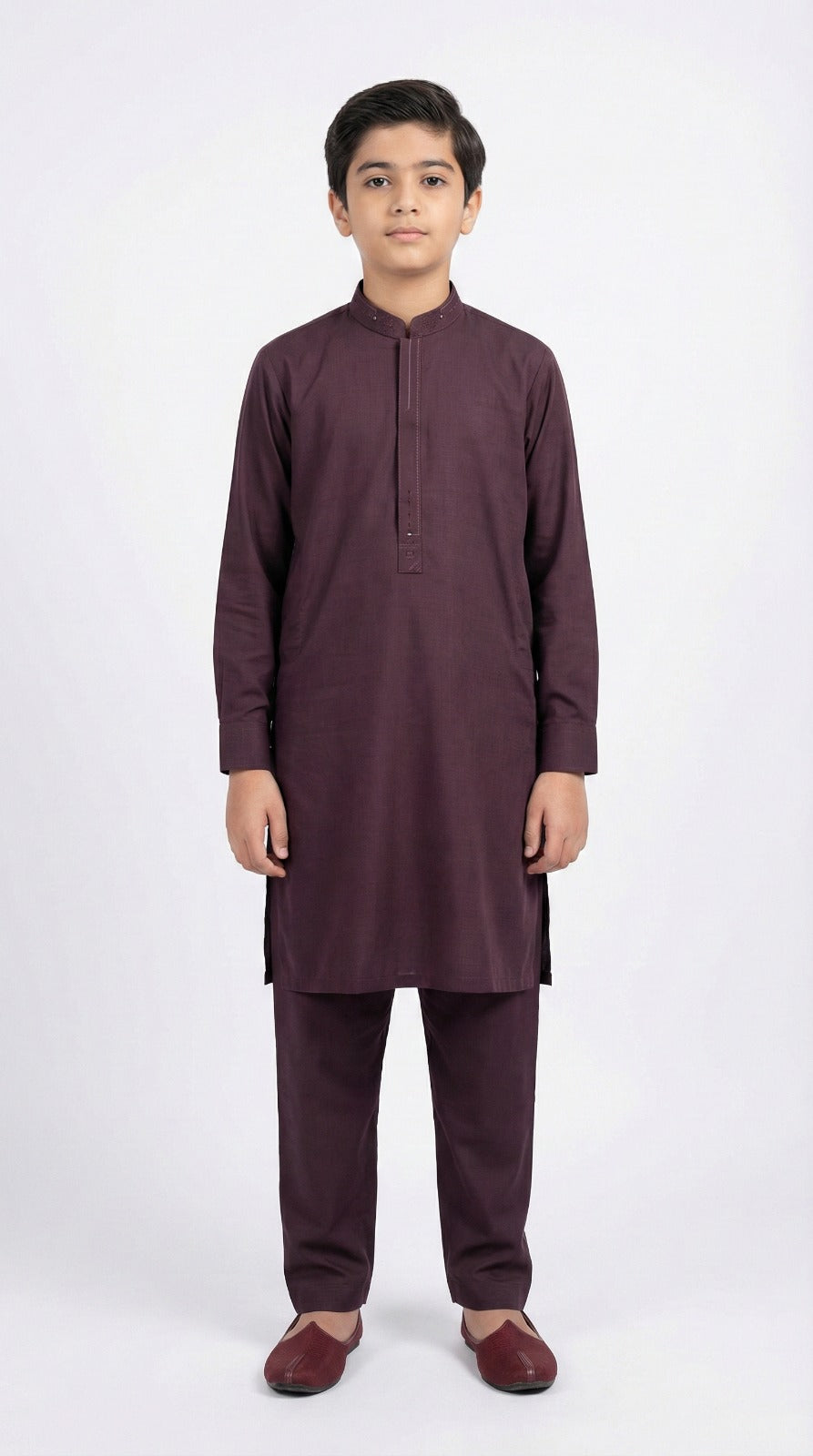 S-1 Kameez Pajama Mehroon