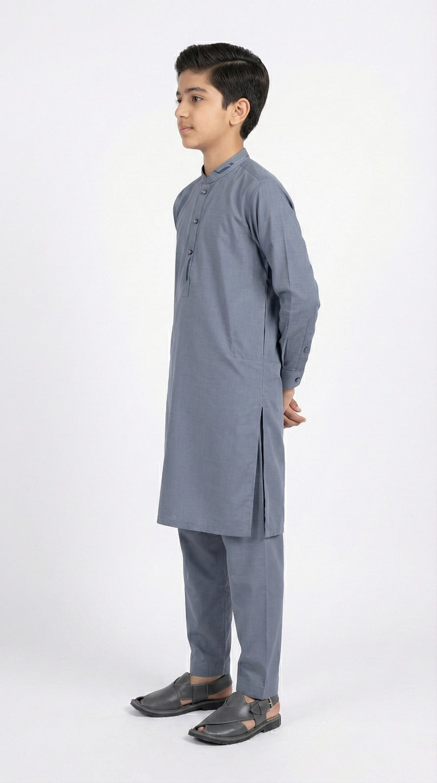 S-2 Kameez Pajama Blueish Gray