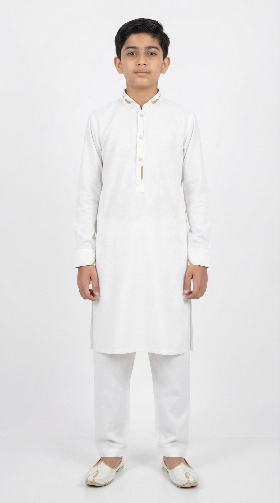 S-2 Kameez Pajama Off White