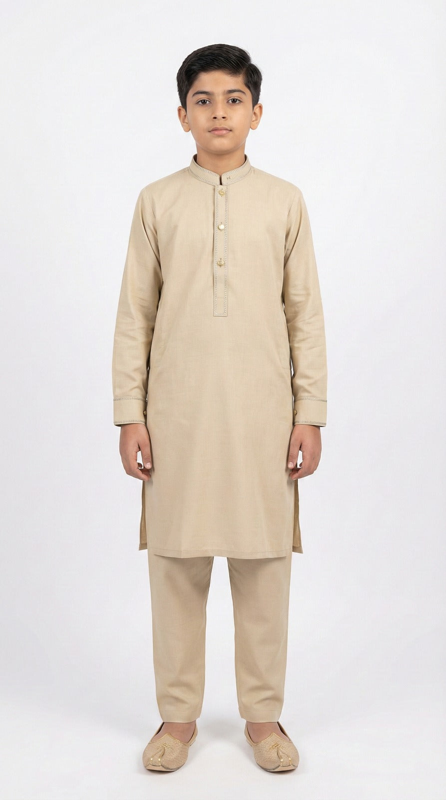 S-3 Kameez Pajama Camel