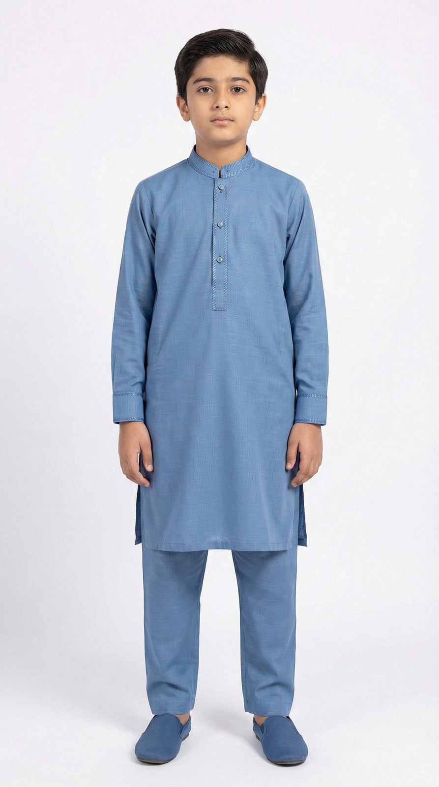 S-3 Kameez Pajama Blueish Gray