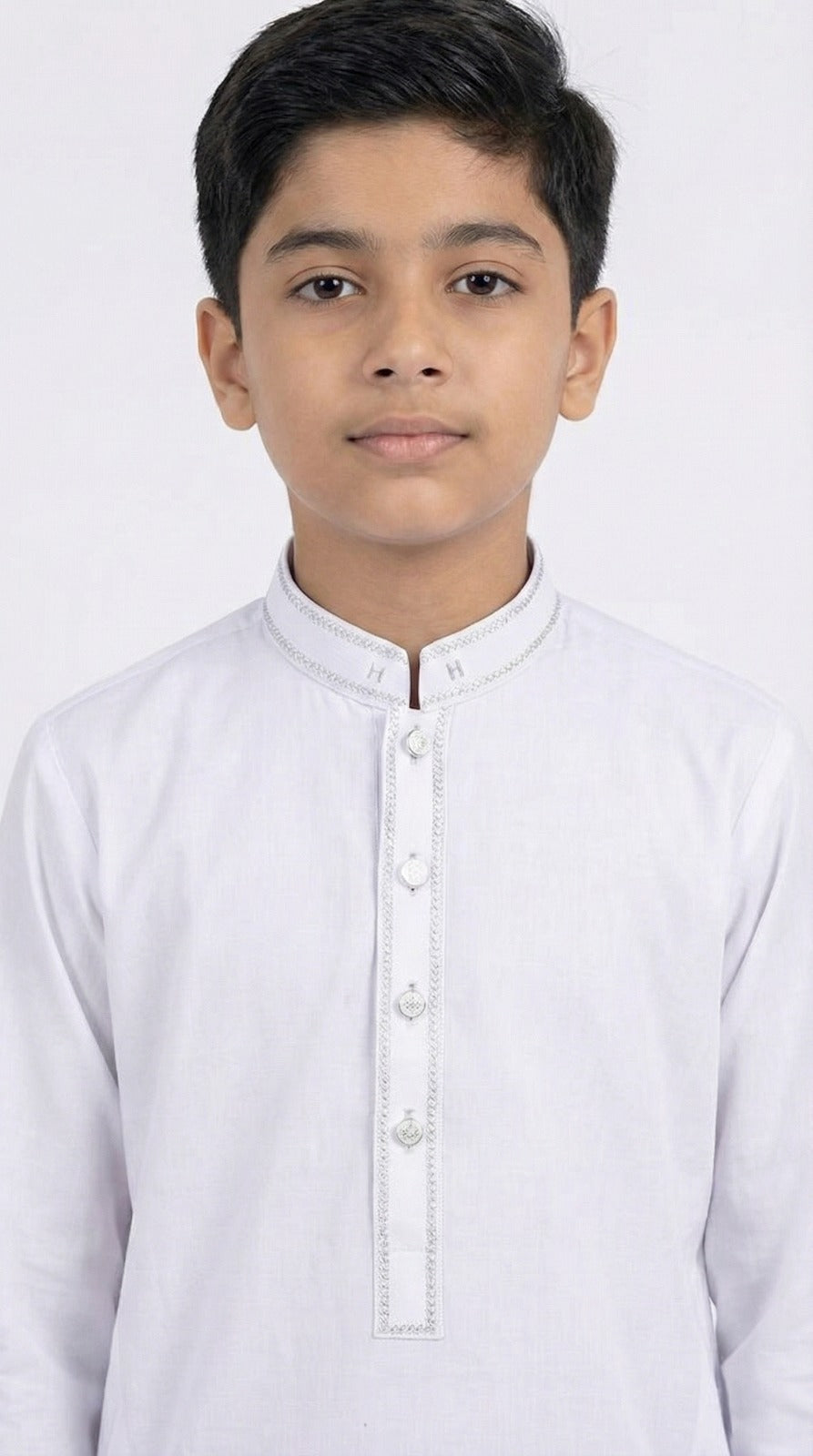 S-3 Kameez Pajama White