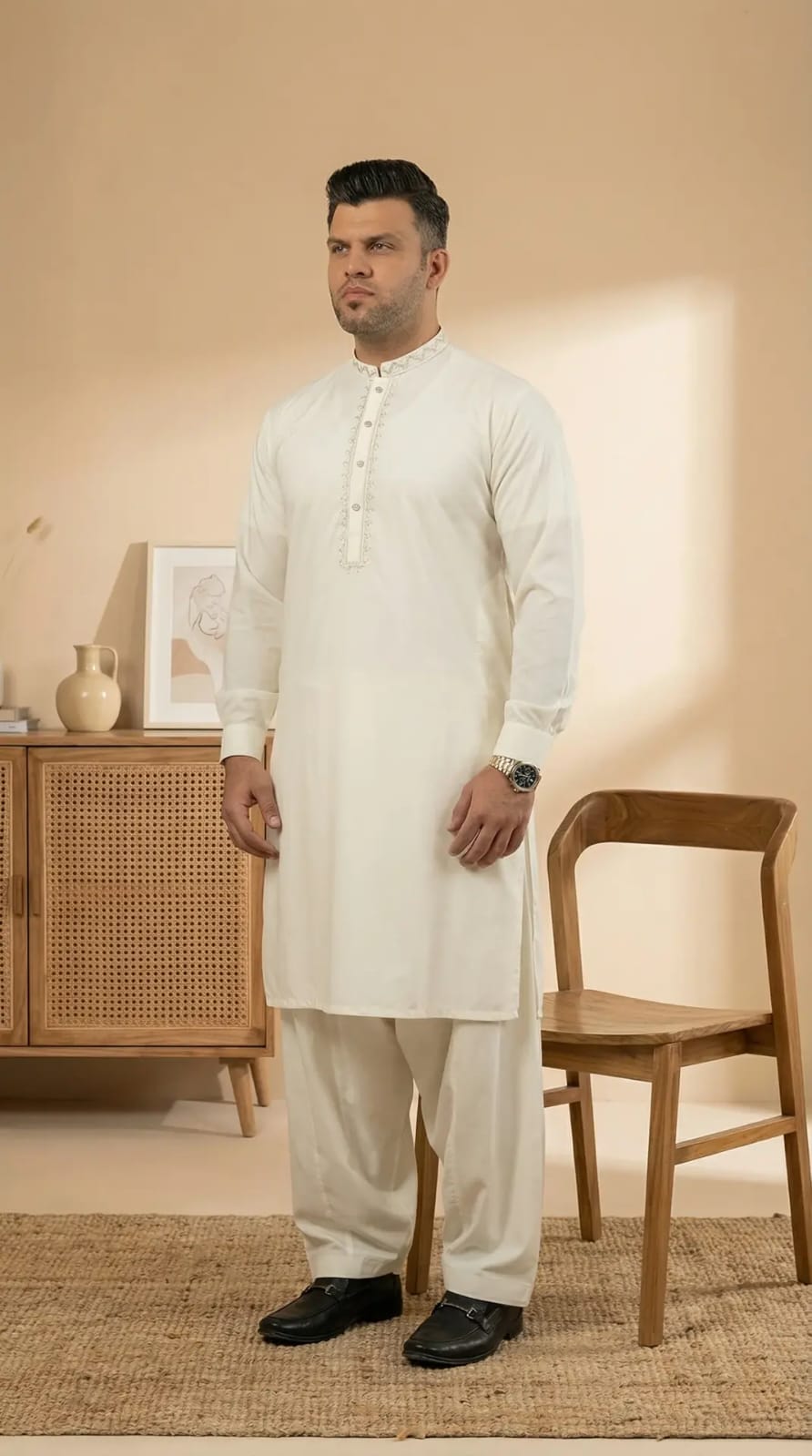 SE Off-White Boski Kurta Shalwar
