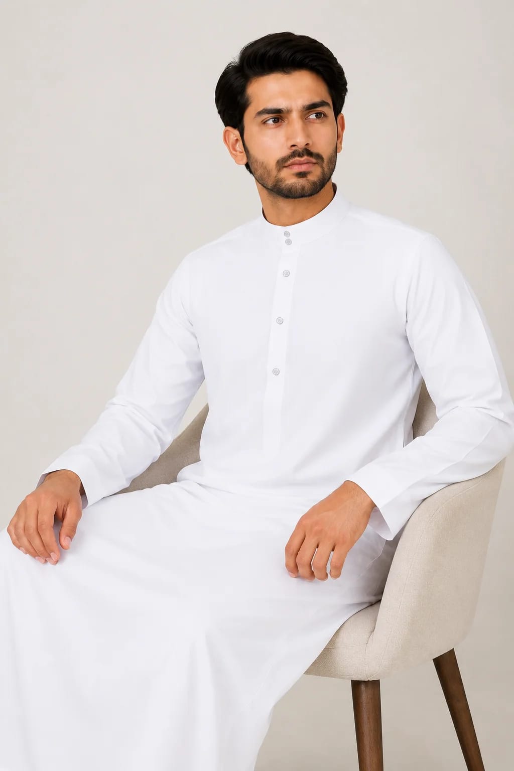 MEN'S WHITE JUBBA