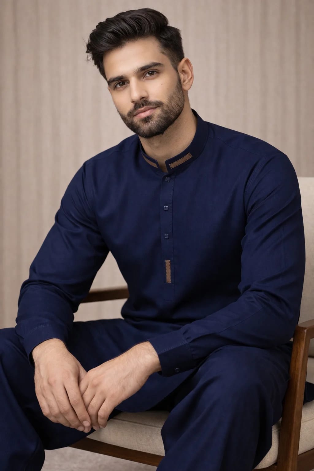 A-14 NAVY-BLUE KURTA