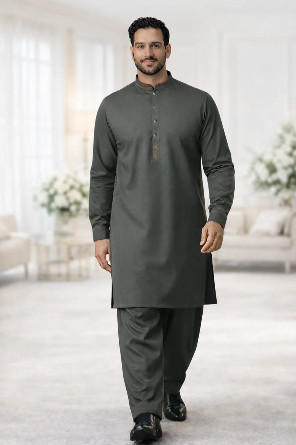 A-14 GRAY KURTA