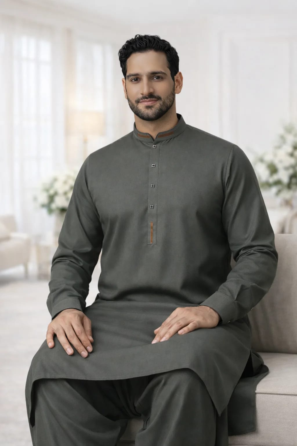 A-14 GRAY KURTA
