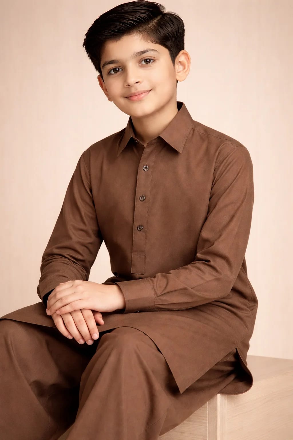 PS LEATHER BROWN SHIRT COLOR