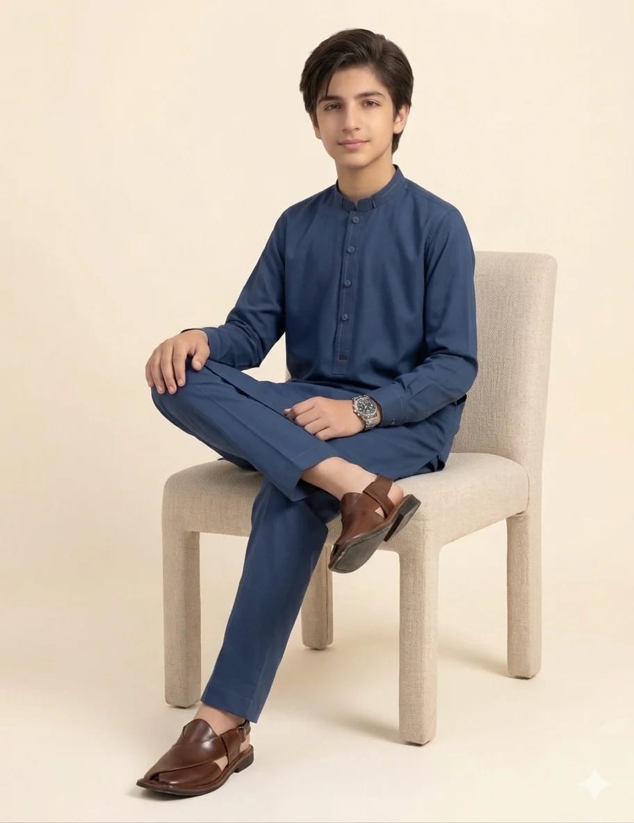 A-1 BLUE BOYS KURTA SHALWAR