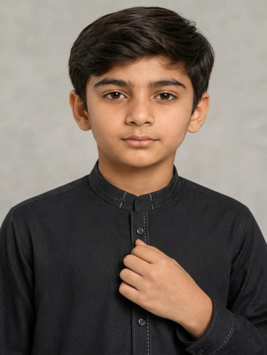 K-1 BLACK BOYS KURTA SHALWAR