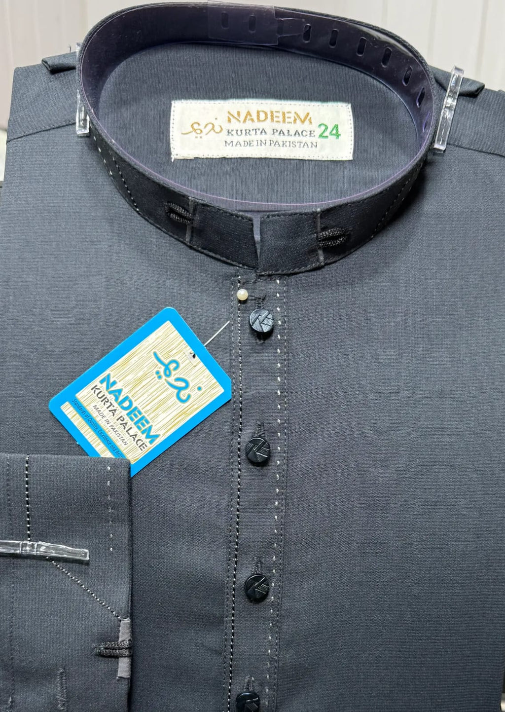 K-1 BLACKISH-BLUE BOYS KURTA SHALWAR
